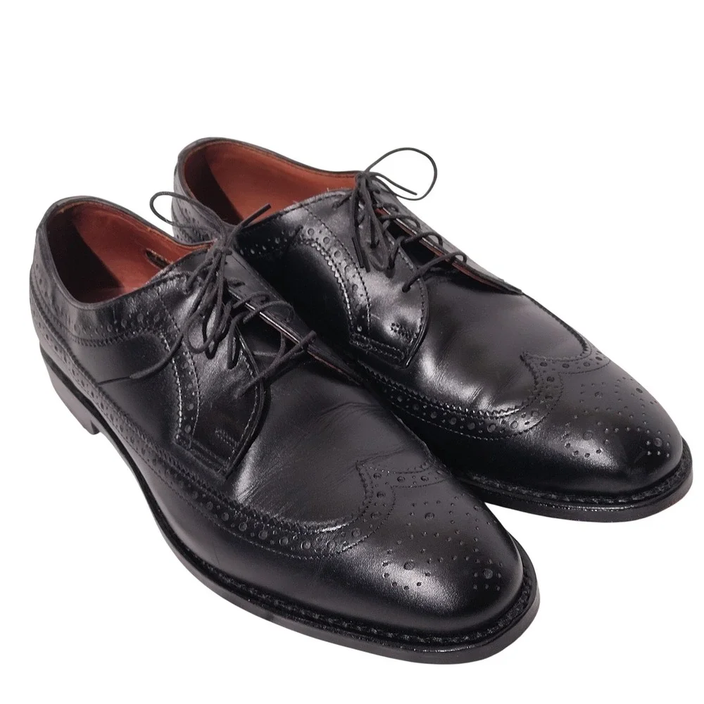 Allen Edmonds McGregor Black Leather Shoes Sz 9D